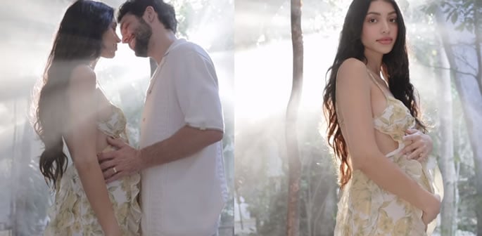 Alanna Panday announces her pregnancy and posts a maternity shoot video with husband Ivor McCray.