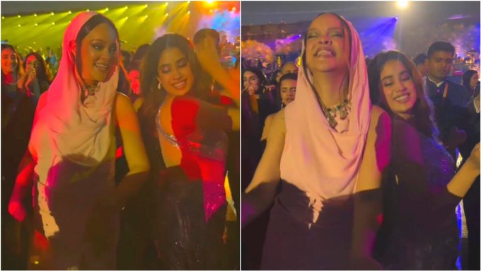 Rihanna and Janhvi Kapoor dance  on Zingaat . Jhanvi posts video.